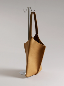 Leather Wedge Tote