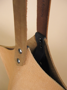 Leather Wedge Tote