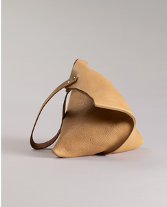 Leather Wedge Tote