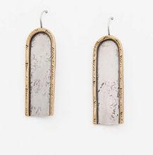 Load image into Gallery viewer, Long Mixed Metal Earrings
