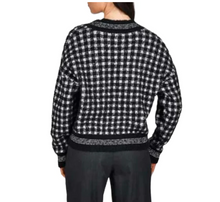 Load image into Gallery viewer, Checkered V-Neck Cardigan
