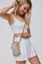Load image into Gallery viewer, Quilted Nylon Phone Crossbody Bag
