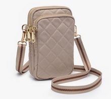 Load image into Gallery viewer, Quilted Nylon Phone Crossbody Bag
