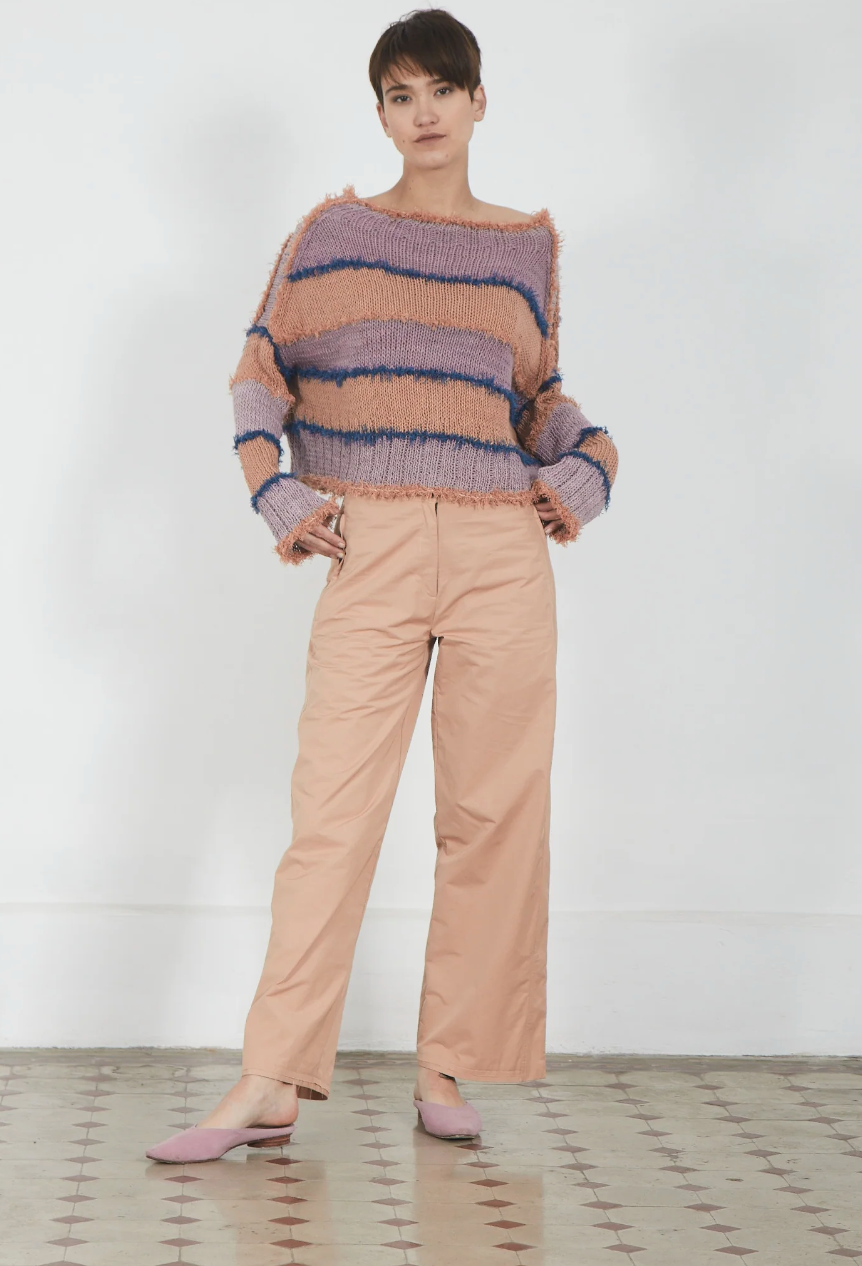 Matthildur Salmon Wide Leg Pants