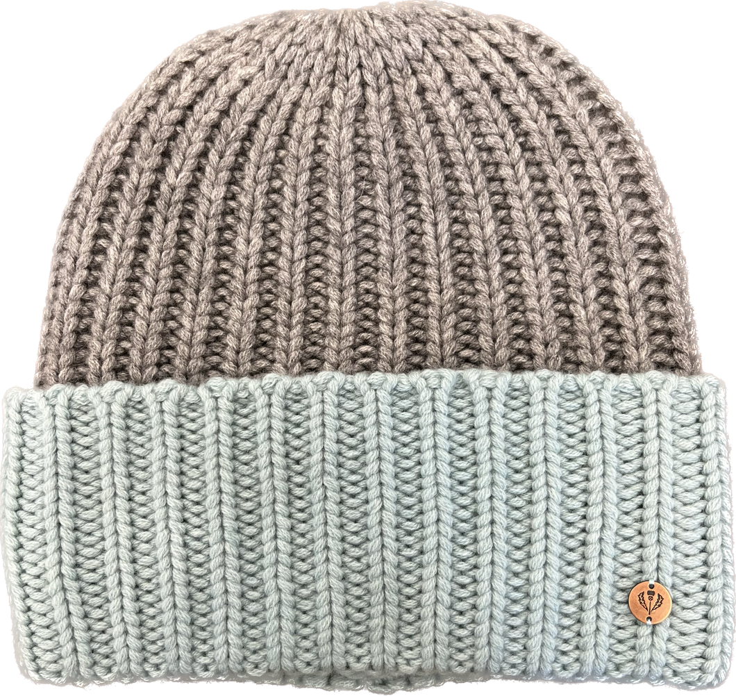 Wool and Cashmere Ribbed Beanie