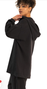 Paper Label V-Neck Hoodie